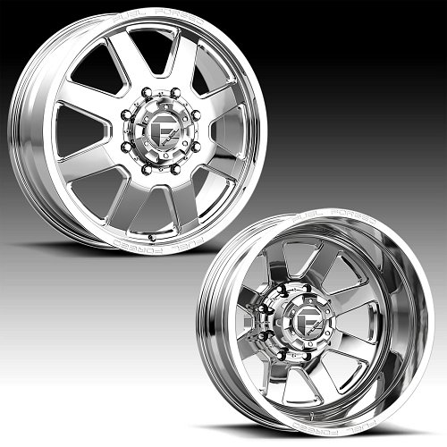 Fuel FF09D 8-Lug Polished Forged Dually Custom Truck Wheels 1